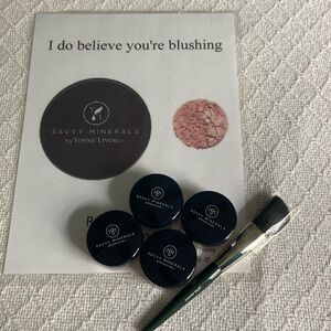 Young Living Savvy Minerals lot of 4 PLUS blush brush